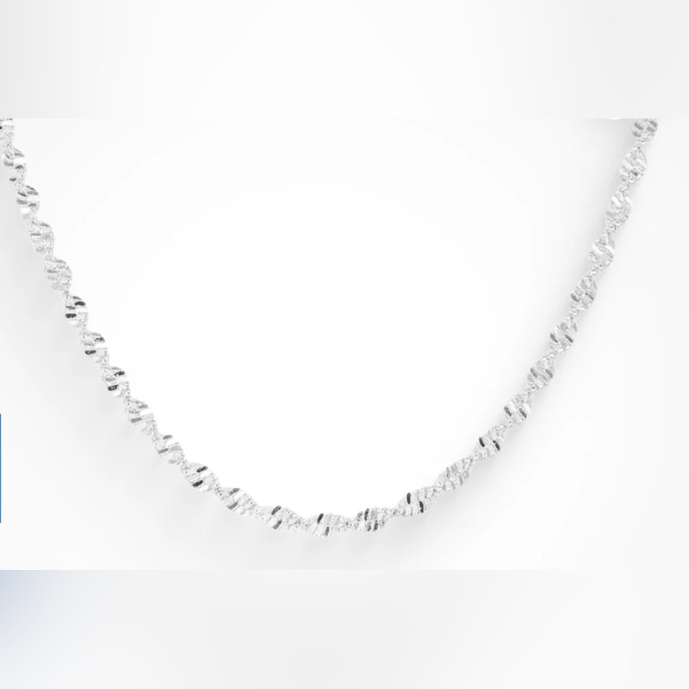 Evry Jewels Don't Get It Twisted Necklace in silver tone NIP